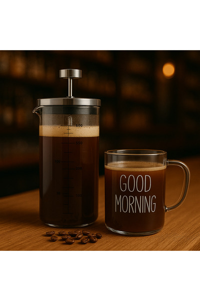 ODİ HOME French Press Coffee & Tea Maker Filtre Kahve Bitki Çayı Demleyici Bo...