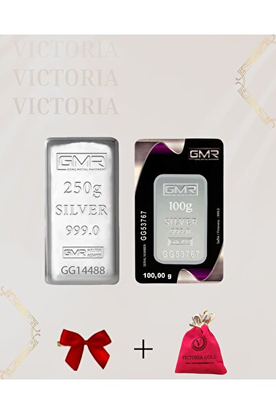 Victoria Sertifikalı 350gr Külçe Gümüş 999 Ayar