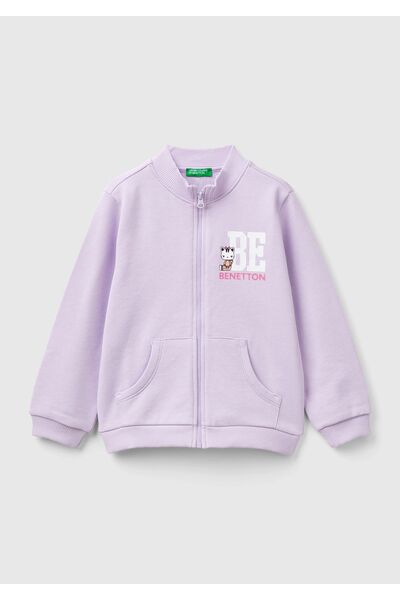 Benetton Суичър с цип за бебе момиче