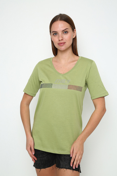 Oasis Жіноча туніка з V-подібним вирізом, розрізами з боків і каменями