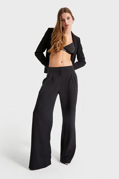 its basic Black Palazzo Fit Women's Trousers