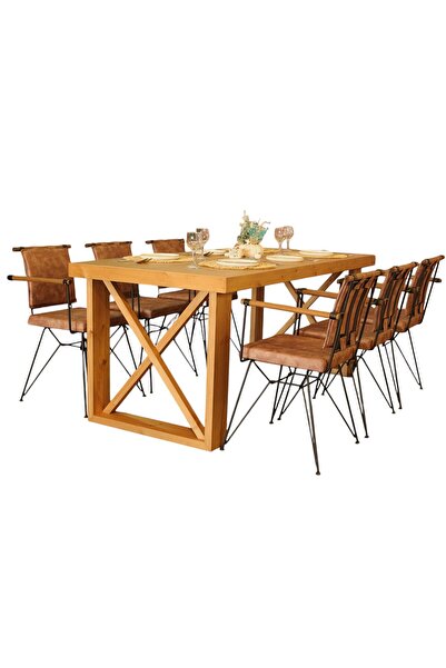 Neiwel Mai X Doğal Ahşap Mutfak ve Yemek Masası-100-200