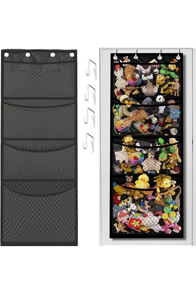 Choice black Storage Hanging Bag Over Door Organizer for Stuffies Baby Toys Storage Toy Plush/Hammock Han