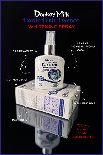 NOVMAS Donkey Milk Cilt Beyazlatıcı Sprey, (Genital Bölge, Koltuk Altı, Bikin...