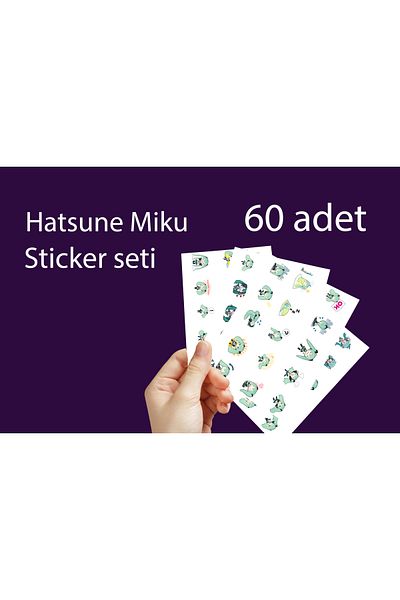 Akumastik 60 Pieces Anime Sticker Set - 2 cm