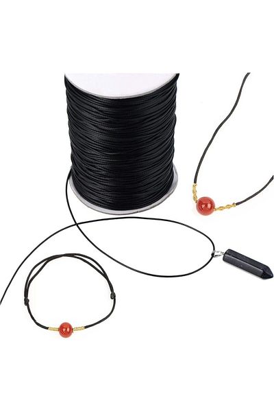 Livart 1.4mm, 10 Meters Nylon Flush and Jewelry String, Black Color