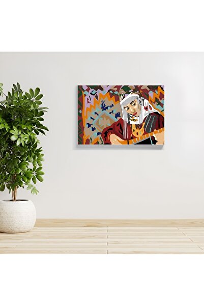 STEMXR Sayılarla Boyama Minimalist Hobi Tablo Setleri Bağlama Çalan Kadın