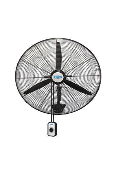 HIMS HEF-DA750 210W 75 cm Siyah 3 Kanat Anahtarlı Sanayi Tipi Duvar Vantilatörü