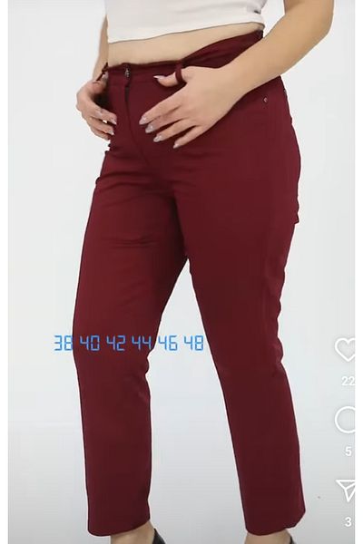 AKŞEN GİYİM Plus Size Women's High Waist Recovery Cotton Linen Lycra Pipe Leg Pants
