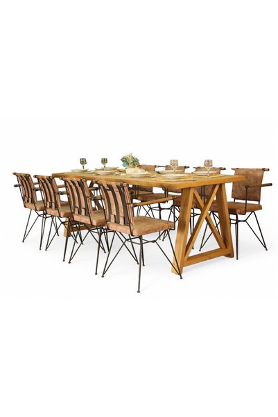 Neiwel Pina Doğal Ahşap Mutfak ve Yemek Masası-100-280