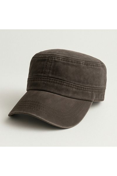 CosmoOutlet Fidel Castro Model Adjustable Unisex Brown Men's Hat with Washed Fabric Back