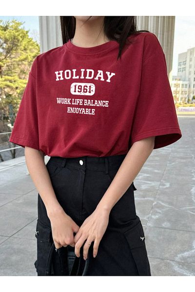 Trend Sizde Unisex Holiday Front Printed Design Tshirt