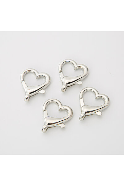 Choice 10 قطع من الروديوم، مشبك على شكل قلب، مقاس 22 × 26 مم، لسلسلة المفاتيح...