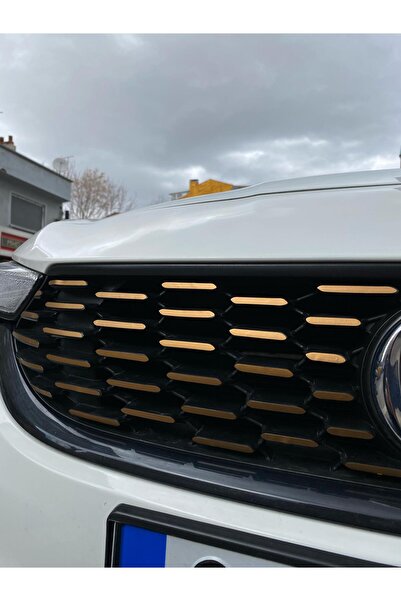 Fiat Egea Sedan Ön Panjur Sticker 2019-2020 Öncesi Gold Varak