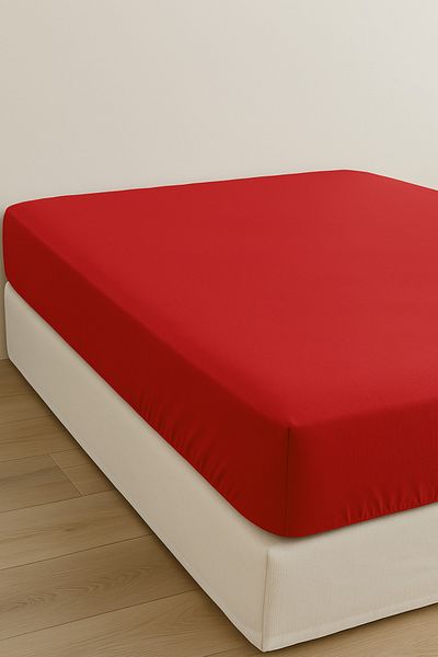 GARDEN ROOM Double Elastic Duvet Cover Set, Heart Cotton and Red Heart