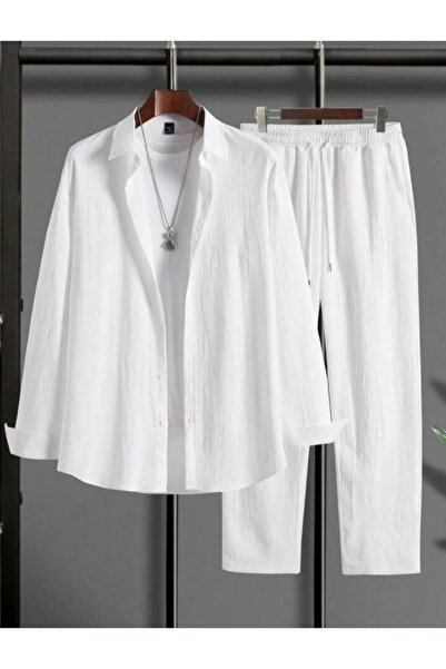 NOFLEN Bürümcük Crinkle Fabric Summer Lycra Unisex Women's Men's Long Sleeve ...