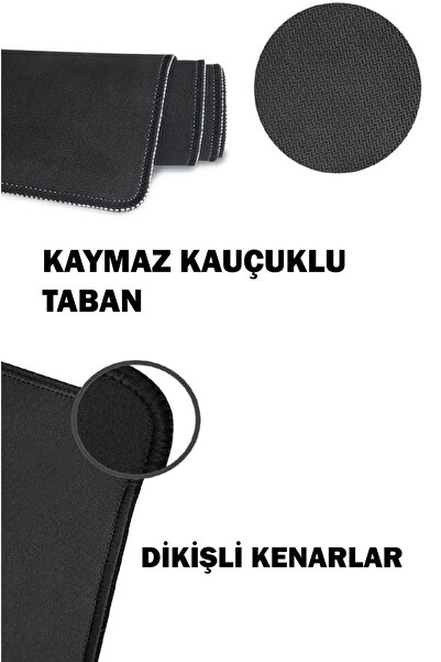 urzuva Gaming Oyuncu XL Mouse Pad Kaydırmaz Dikişli Mousepad 80x30 cm