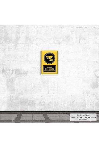 Posterya Ul01227-A5 - This Class Is Monitored 24/7 Camera System Warning Sign (15.4×21.6cm)