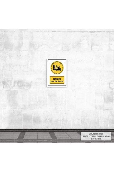 Posterya Ul01050-A4 - Forklift Overload Warning Sign (21.6×30.3cm)