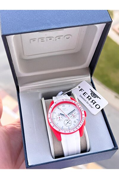 FERRO Silicone Cord 5 Atm Water Resistant Functions Active Sports Youth Special Men's Watch 1140.m5