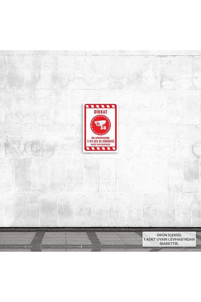 Posterya Ul02078-A5 - Audio and Video Recording Is Taking Place in This Apartment 24/7 Warning Sign (15.4×21.6cm)
