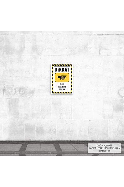 Posterya Ul02338-A5 - Warning Sign for Putting Your Hand in the Machine (15,4×21,6cm)