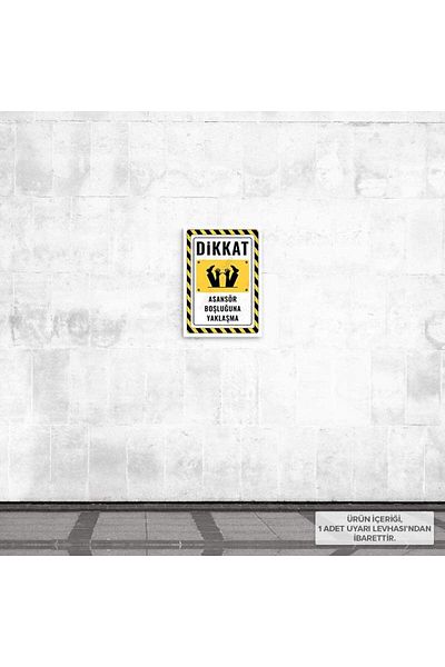 Posterya Ul02838-A5 - Warning Sign Approaching Elevator Gap (15.4×21.6cm)