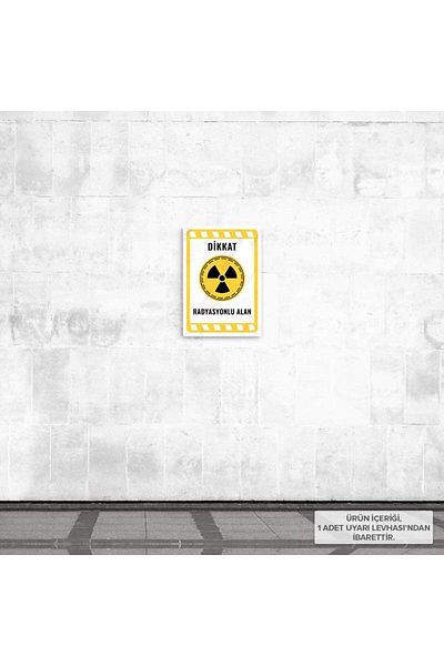 Posterya Ul01912-A4 - Radiation Field Warning Sign (21.6×30.3cm)