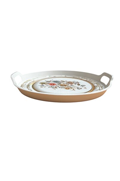 EZMK EV GEREÇLERİ Tea and Coffee Presentation Tray, White Color, 1 Piece, 32X32 cm