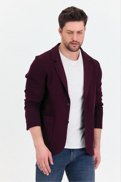Savira Slimfit Ανδρικό Αθλητικό Μπουφάν Πλεκτό Βαμβακερό Μικτό Ύφασμα Πλήρες Stretching Fabric Νέας σεζόν
