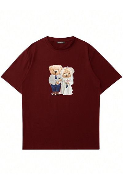 Mad&Calf Μπλουζάκι Unisex Teddy Couple με στάμπα με λαιμόκοψη