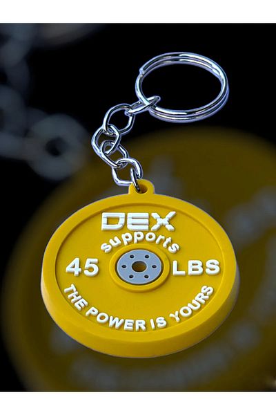Dex Supports Sportsman Silicone Keychain Fitness Model Miniature Plate