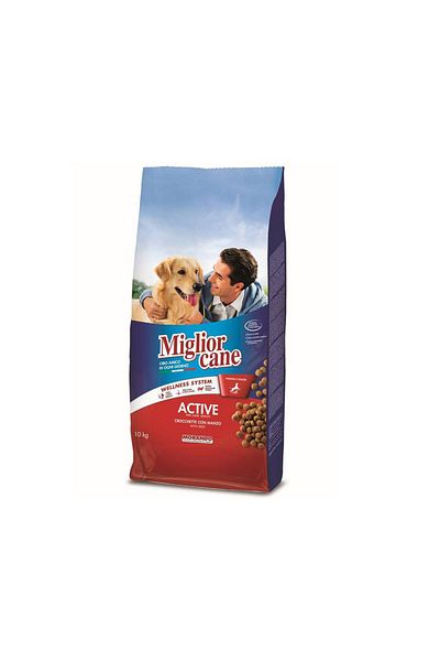 Miglior Cane Active Croquettes With Beef Dry Dog Food - 10 Kg Pack Of 2