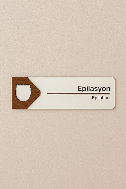 Lucena Epilasyon Ofis Oda Kapı İsimliği Yönlendirme Tabelası Levhası Kişiselleştirilebilir