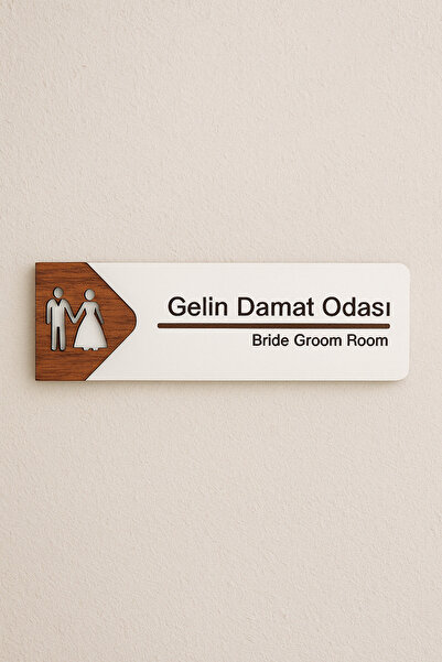 Lucena Gelin Damat Odası Ofis Oda Kapı İsimliği Yönlendirme Tabelası Levhası Kişiselleştirilebilir