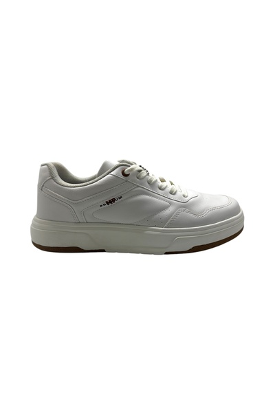 MP PREMIUM Men's White Lace-Up Casual Sneakers