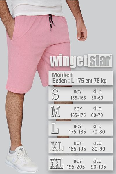 wingetstar Ανδρικό σορτς βερμούδα σε πούδρα