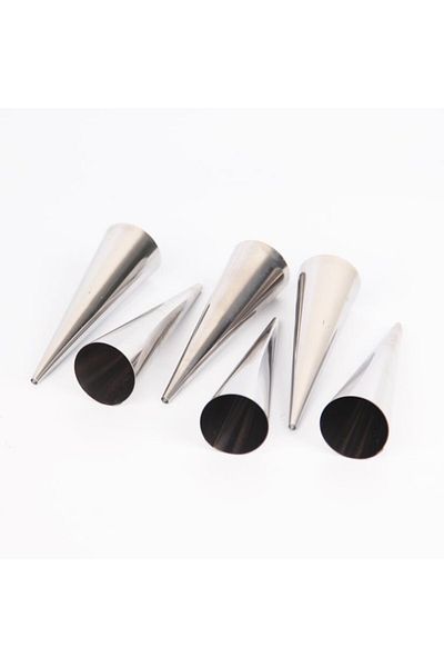 BulutRetail 6-Piece Horn Mold Stainless Steel