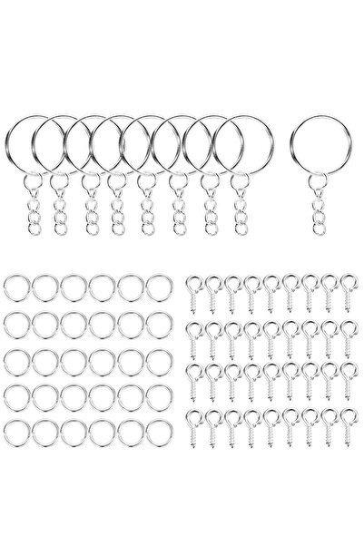 Choice 110 قطعة من الطراز 1 الفضي 110/220 قطعة/مجموعة سلسلة مفاتيح حلقات قفز ...