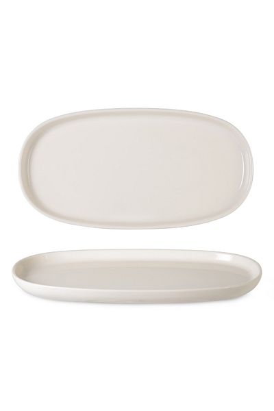 İpek Silk Boat Plate - Oval Toledo 30*15,5 cm Cream Ipf1301