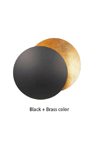 Choice Warm White (2700-3500K) 20cm Black-brass Moon Concept Solar Eclipse Wall Lamp Nordic Vintage Decorat