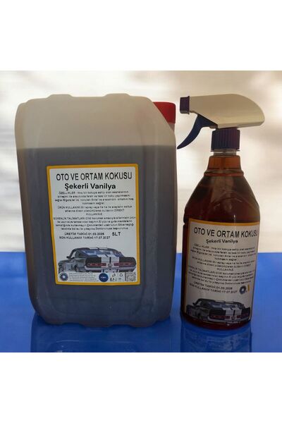Şimal otokimya market OTO VE ORTAM KOKUSU ŞEKERLİ VANİLYA 5 LİTRE+1 LİTRE SPREY