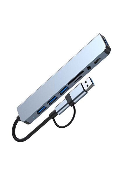 İMEXTECH BİLİŞİM BURADA BYL 2218TU 8-in-1 TYPE-C USB Çoklayıcı: Kompakt Güç, ...