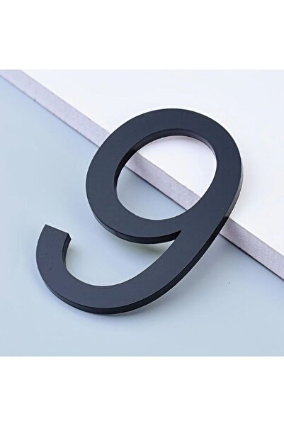 zafrakreklam Daire -Duvar - Kapı Numarası 3 mm Lazer Kesim Siyah Pleksi Kendi...
