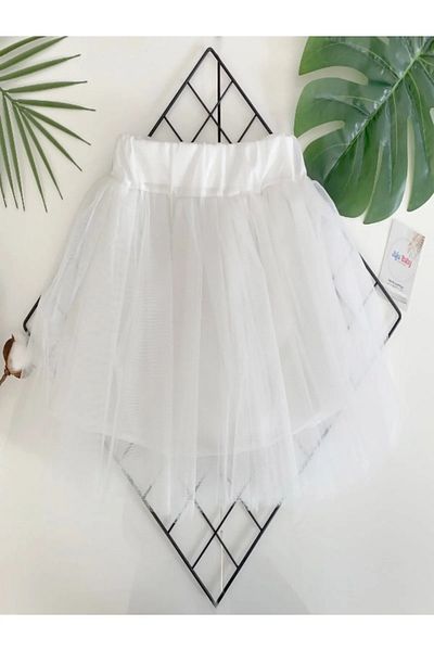 miniklife Girl's Elastic Waist 23 April 29 October 10 November 19 May Show White Tutu Skirt