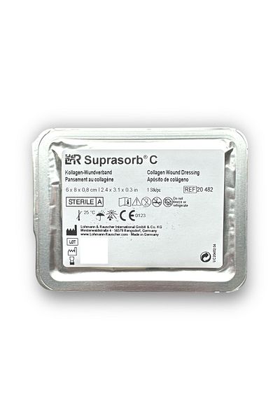 Lohmann & Rauscher Suprasorb C Wound Cover with Collagen Content 6X8X0,8 cm - 1 Unit