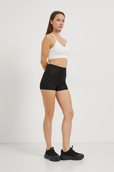 Arma Life Kadın Biker Kısa Spor Toparlayıcı Siyah Tayt Şort