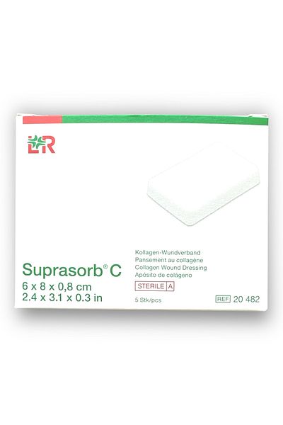 Lohmann & Rauscher Suprasorb C Wound Cover with Collagen Content 6X8X0,8 cm - 1 Unit