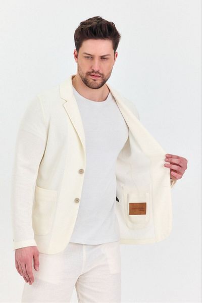 Savira Slimfit Ανδρικό Αθλητικό Μπουφάν Πλεκτό Βαμβακερό Μικτό Ύφασμα Πλήρες Stretching Fabric Νέας σεζόν