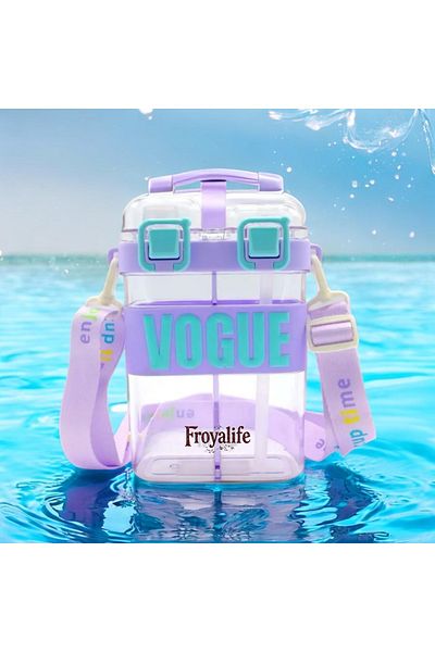 froyalife Quality School Student Stylish Design Double Compartment Double Drinking Children's Water Bottle Flask